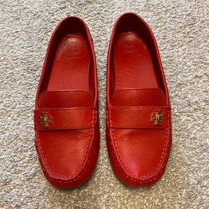 Tory Burch Kira Ruby Red Driving Loafer